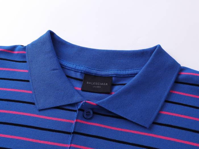 Balenciaga BB Laurel striped cotton piqué polo shirt