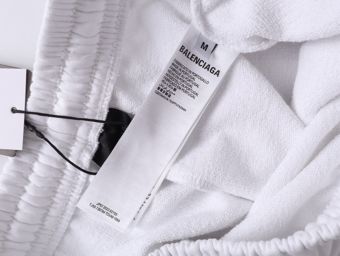 Balenciaga Men's Basketball Series - Sweat Shorts in White Black