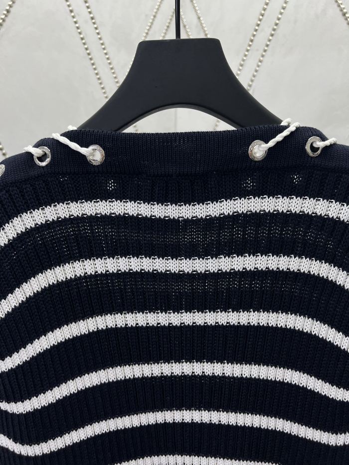 Dior Dioriviera Sweater with Laced Cap Sleeves