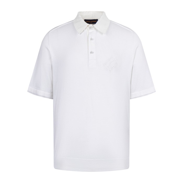 Louis Vuitton Embroidered Short-Sleeved Cotton Blend Polo Shirt