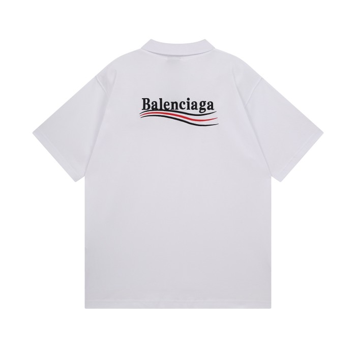 Balenciaga Men's Political Campaign Short Sleeve Regular Polo