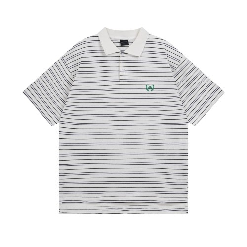 Balenciaga BB Laurel striped cotton piqué polo shirt