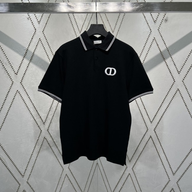 DIOR  CD Icon Polo Shirt White Cotton Piqué