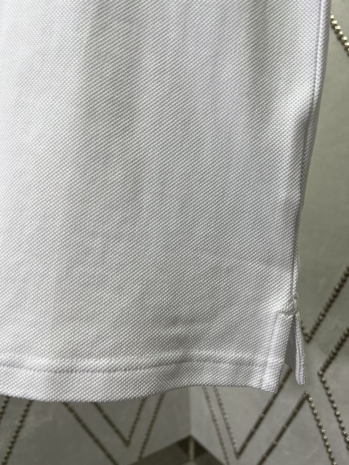 DIOR  CD Icon Polo Shirt White Cotton Piqué