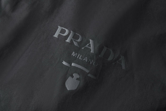 Prada triangle-logo Cotton Shirt  Black