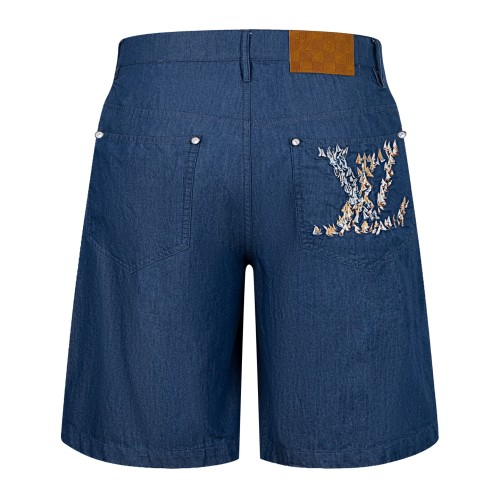 Louis Vuitton Embroidered Chambray Shorts - Men