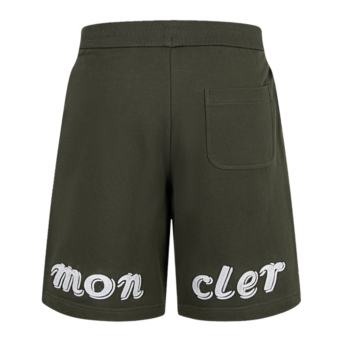 Moncler x Mercedes-Benz by Nigo Military green cotton Bermuda shorts