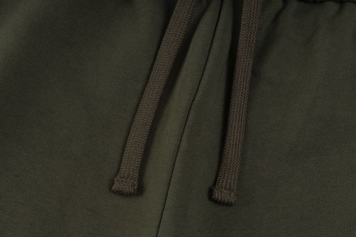 GUCCI Embroidered jersey shorts in dark green