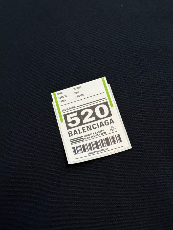 2025 Balenciaga 520 capsule features luggage tag T-shirt