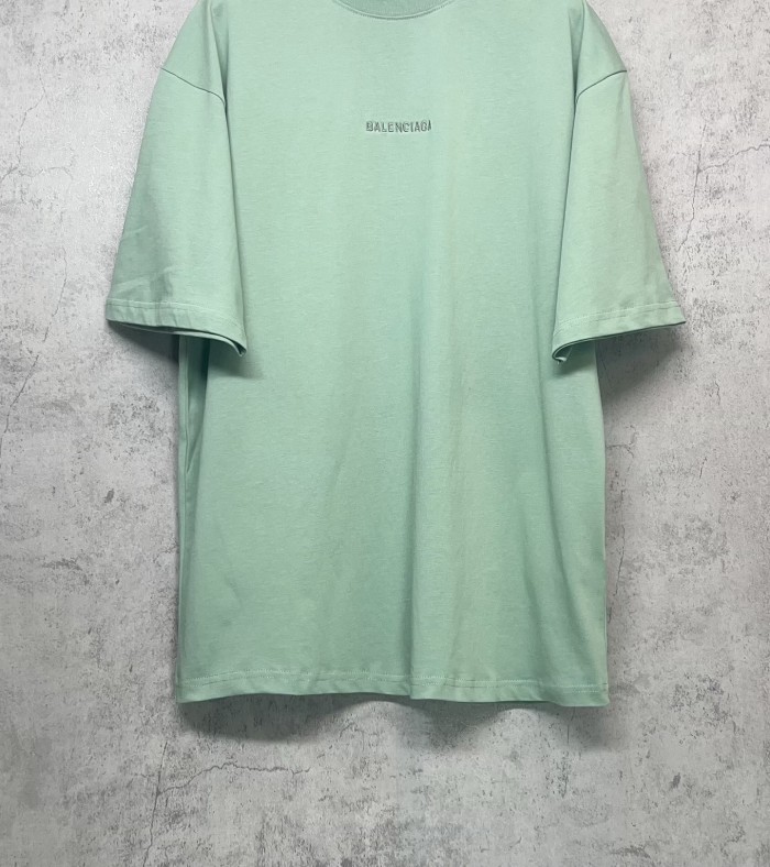 Balenciaga Back Reflective T-shirt Medium Fit in Sage Green