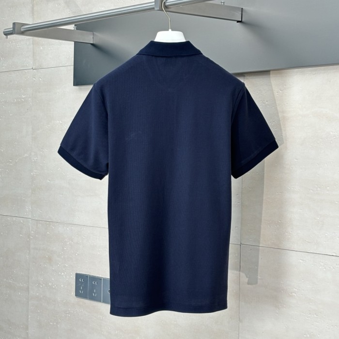 Burberry Cotton Polo Shirt in Coal blue - Men