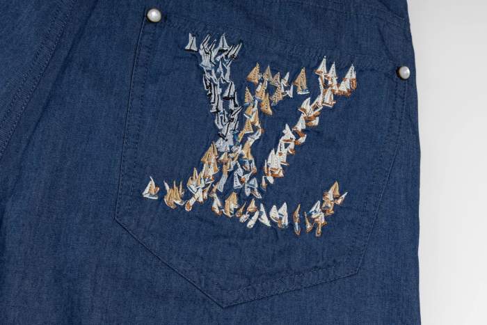 Louis Vuitton Embroidered Chambray Shorts - Men