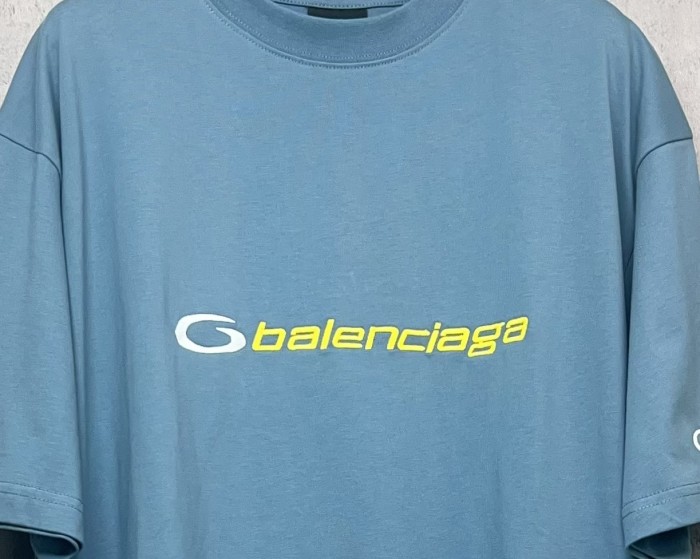 Balenciaga - Oversized Button-Down Collar Striped Cotton T-shirt