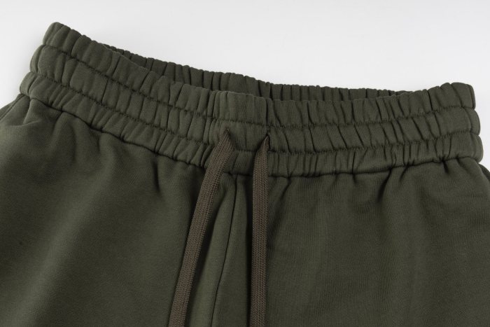 GUCCI Embroidered jersey shorts in dark green