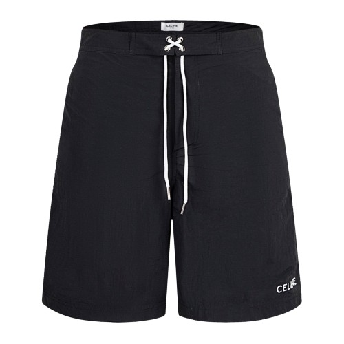 CELINE TRIOMPHE SWIM SHORTS IN NYLON - BLACK