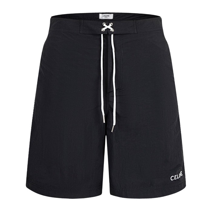 CELINE TRIOMPHE SWIM SHORTS IN NYLON - BLACK