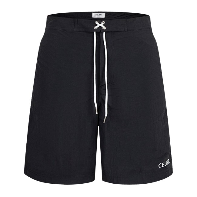 CELINE TRIOMPHE SWIM SHORTS IN NYLON - BLACK