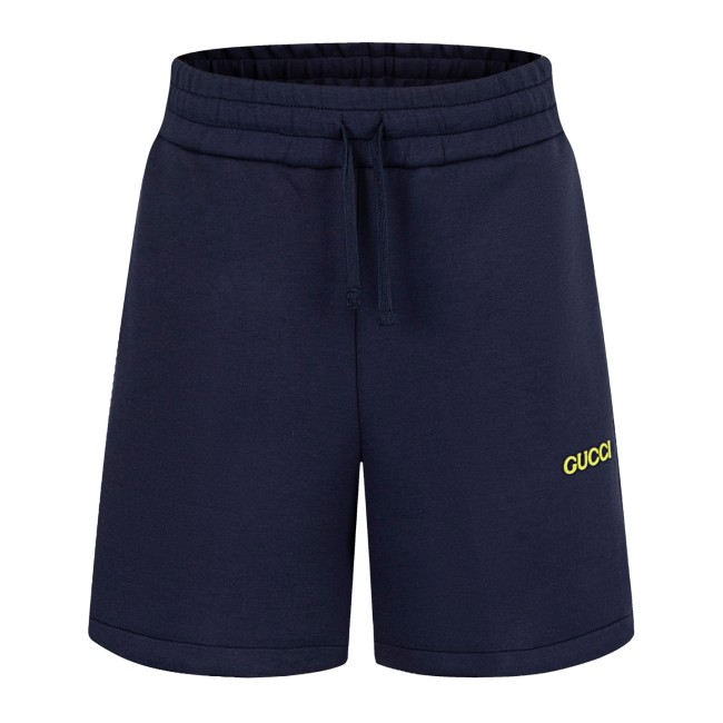 GUCCI Jersey shorts with patch in blue