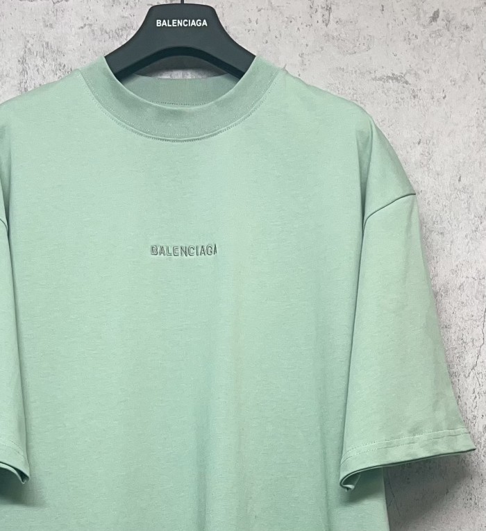 Balenciaga Back Reflective T-shirt Medium Fit in Sage Green