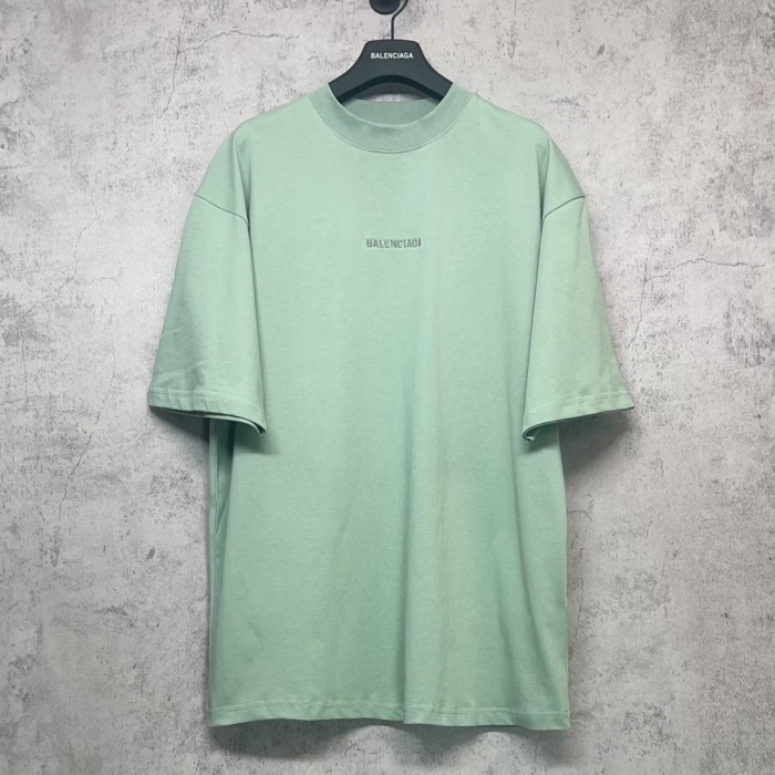 Balenciaga Back Reflective T-shirt Medium Fit in Sage Green