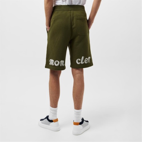 Moncler x Mercedes-Benz by Nigo Military green cotton Bermuda shorts