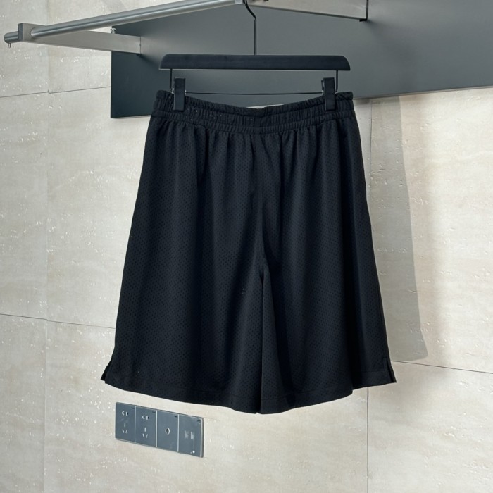 Alexander Wang Unisex Athletic Mesh Logo Basketball Shorts in BLACK