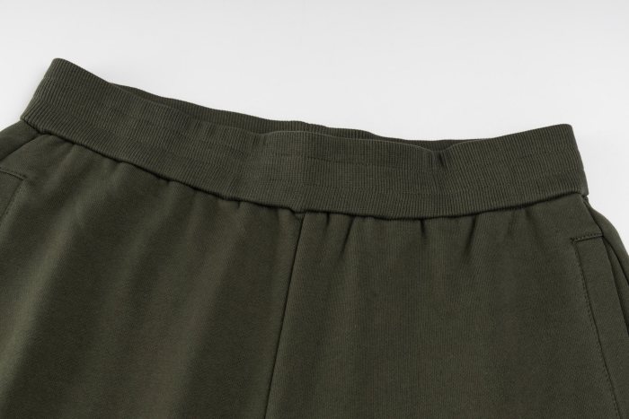 Moncler x Mercedes-Benz by Nigo Military green cotton Bermuda shorts