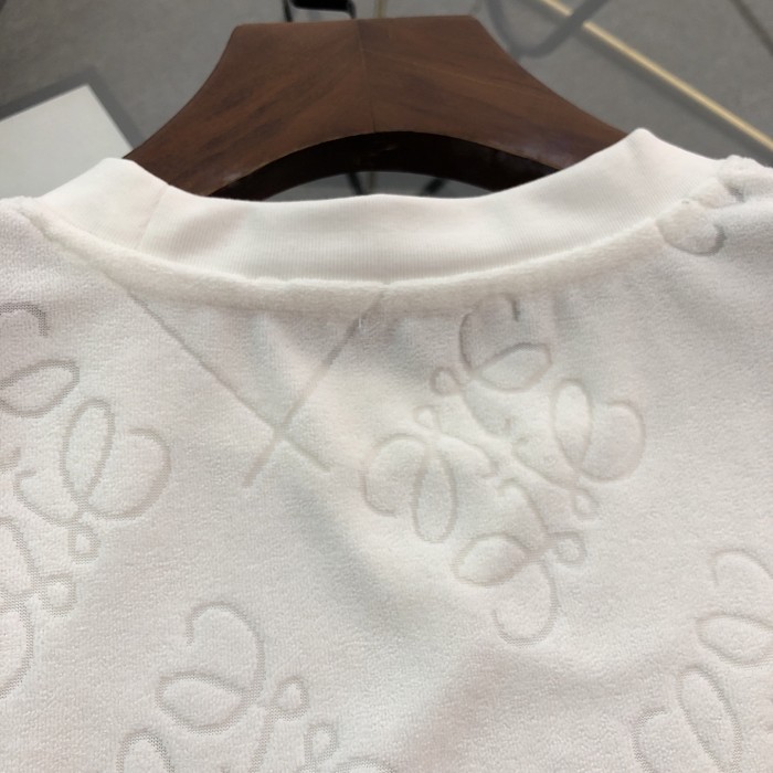LOEWE Jacquard Relaxed fit T-shirt in cotton White