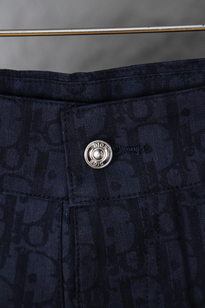 DIOR Bermuda Dior Oblique Denim di cotone blue