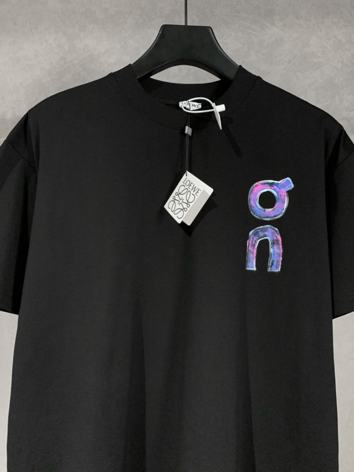 Loewe LOGO hand-painted round neck short-sleeved T-shirt