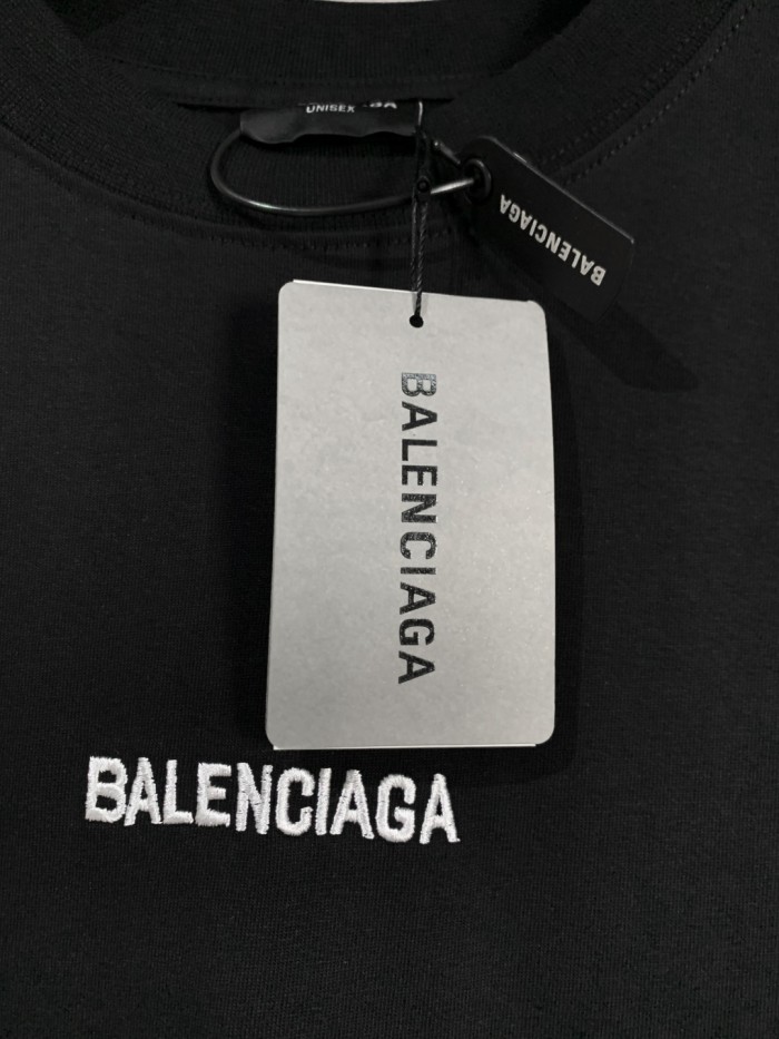 Balenciaga Men's Uniform Merch Oversized T-shirt in Black Faded