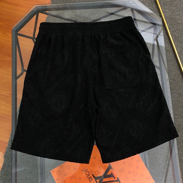 LOEWE Relaxed fit Shorts in cotton White / Black
