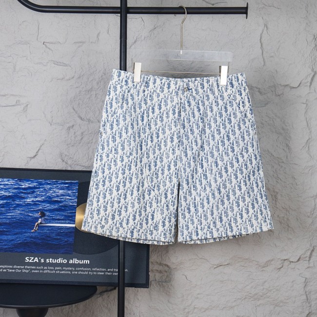 DIOR Bermuda Dior Oblique Denim di cotone blue
