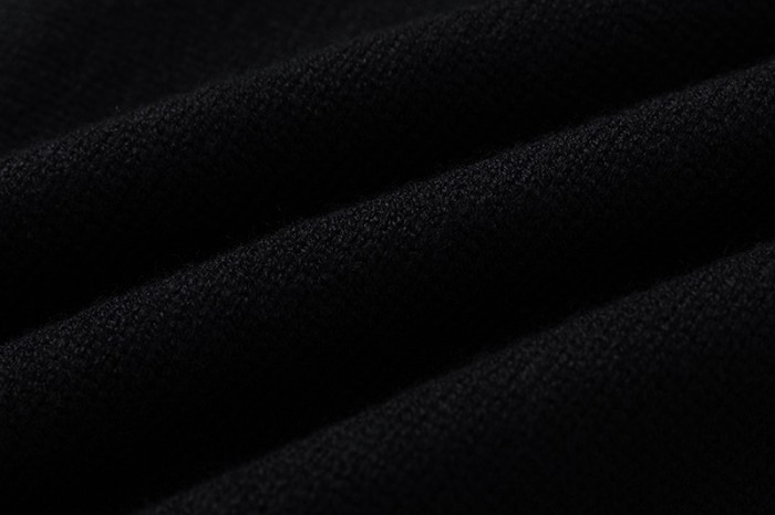 Rhude Black & Red Knit Logo Rugby Polo