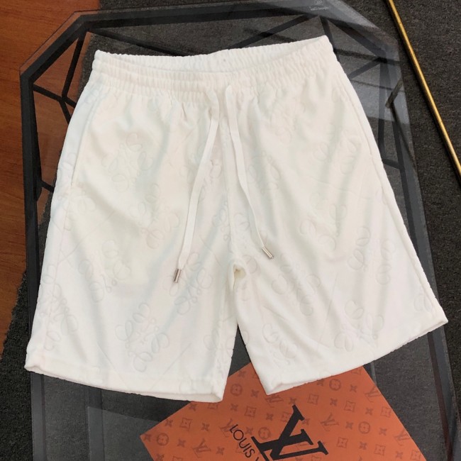 LOEWE Relaxed fit Shorts in cotton White / Black