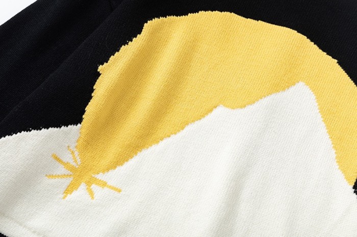 Rhude Moonlight Knit Zip Up Hoodie Black Hoodies