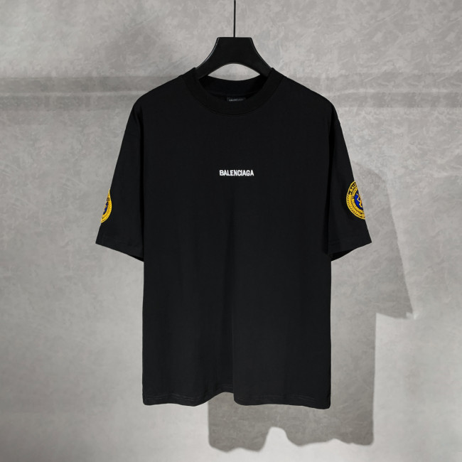 Balenciaga Men's Uniform Merch Oversized T-shirt in Black Faded