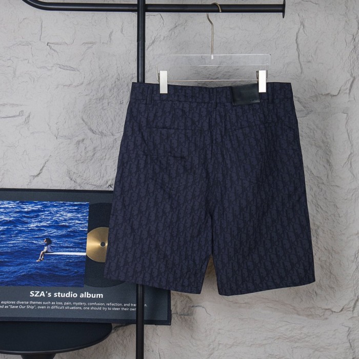 DIOR Bermuda Dior Oblique Denim di cotone blue