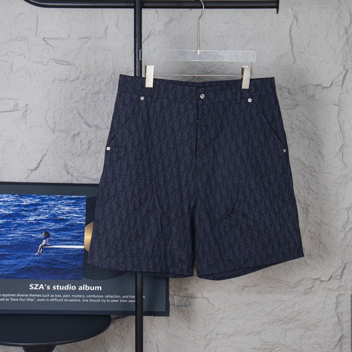DIOR Bermuda Dior Oblique Denim di cotone blue