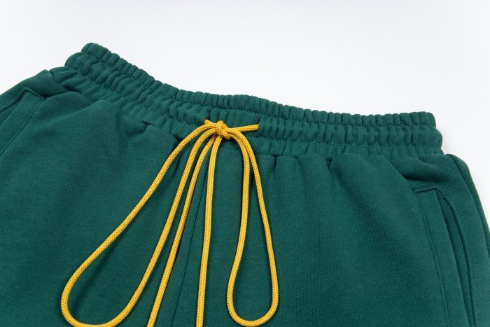Rhude Green Logo Sweat Shorts