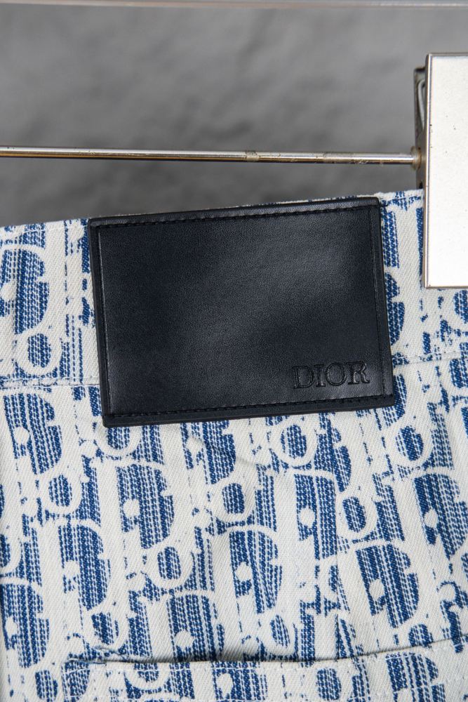 DIOR Bermuda Dior Oblique Denim di cotone blue