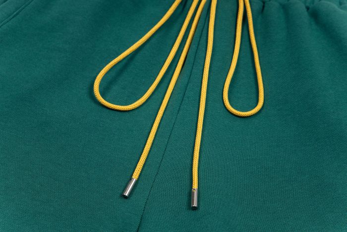 Rhude Green Logo Sweat Shorts