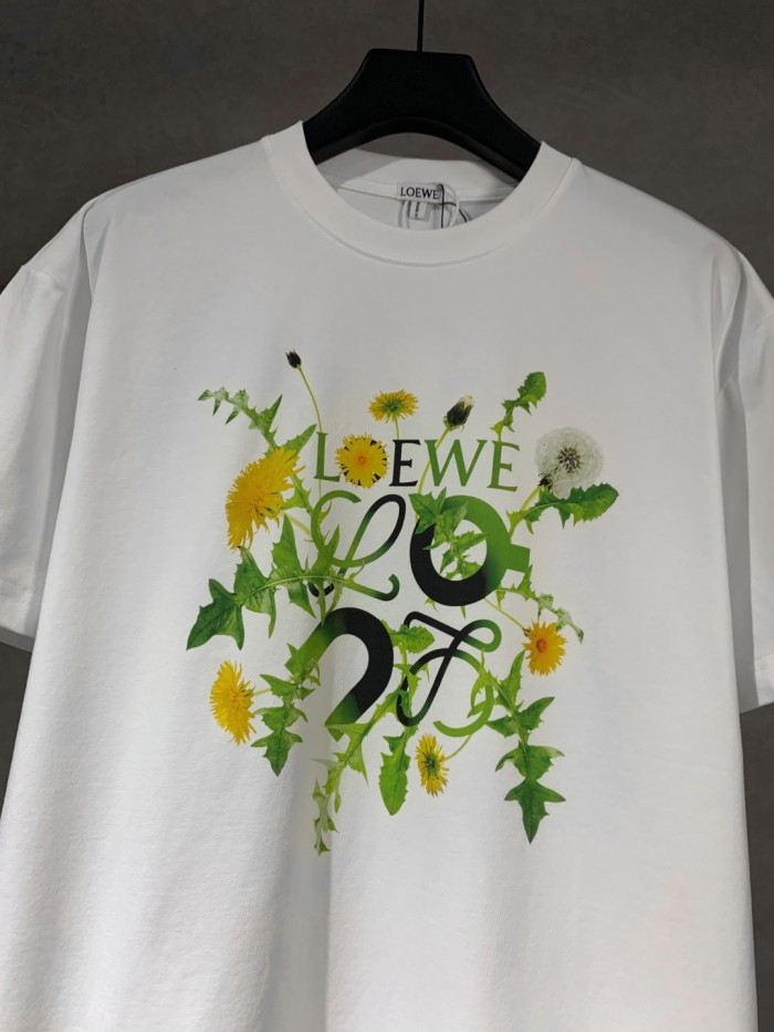 Loewe - Anagram Flowers Embroidered Cotton-Jersey T-shirt