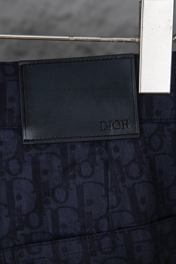 DIOR Bermuda Dior Oblique Denim di cotone blue