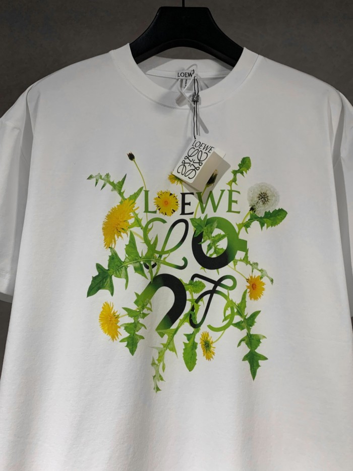 Loewe - Anagram Flowers Embroidered Cotton-Jersey T-shirt