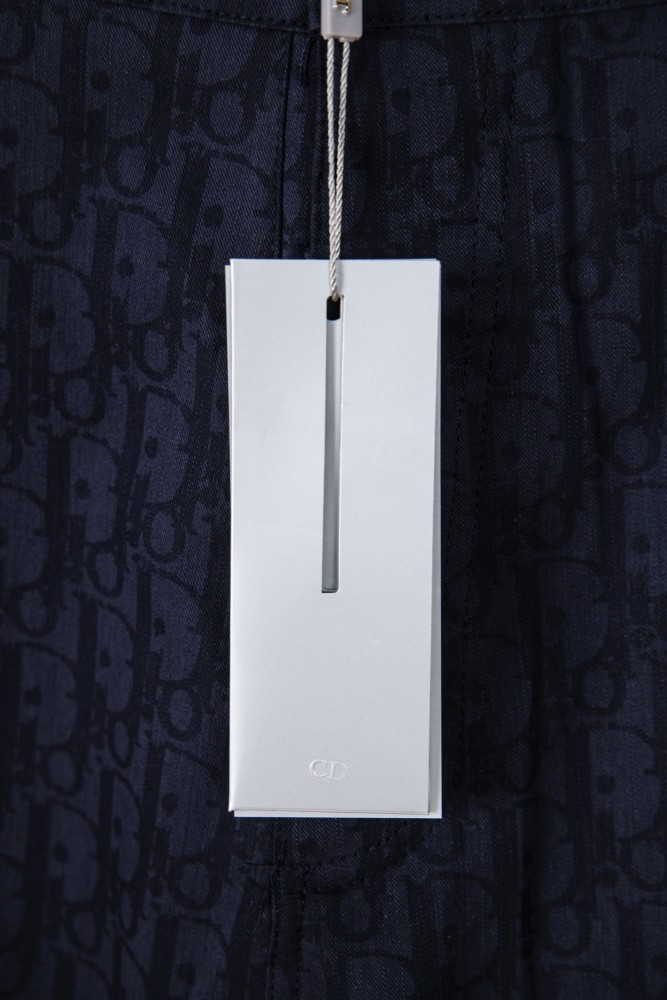 DIOR Bermuda Dior Oblique Denim di cotone blue