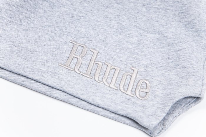 Rhude Green Logo Sweat Shorts