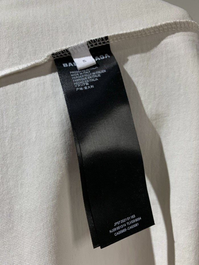 Balenciaga Hand-painted wheat ears short-sleeved T-shirt