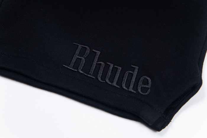 Rhude Green Logo Sweat Shorts