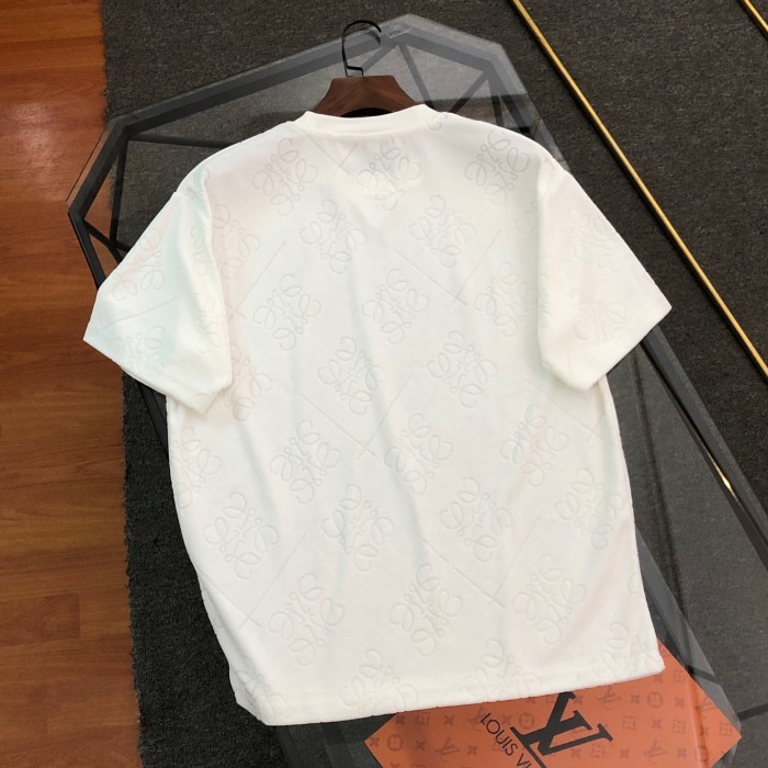 LOEWE Jacquard Relaxed fit T-shirt in cotton White
